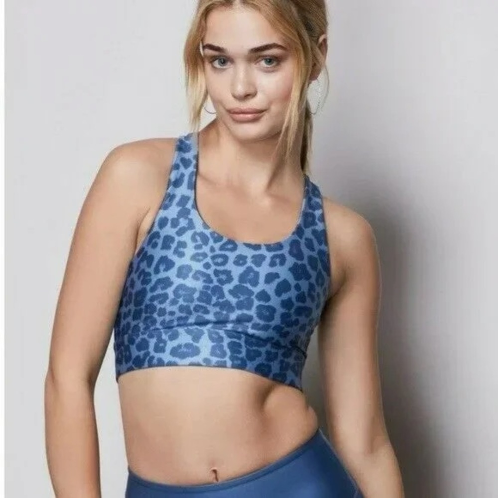 Good American Leopard Print Sports Bra